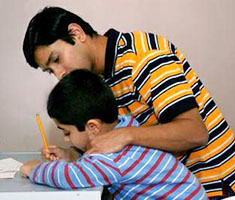 Father-and-Son-Studying