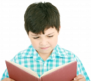 Small Boy Reading Book by David Castillo Dominici